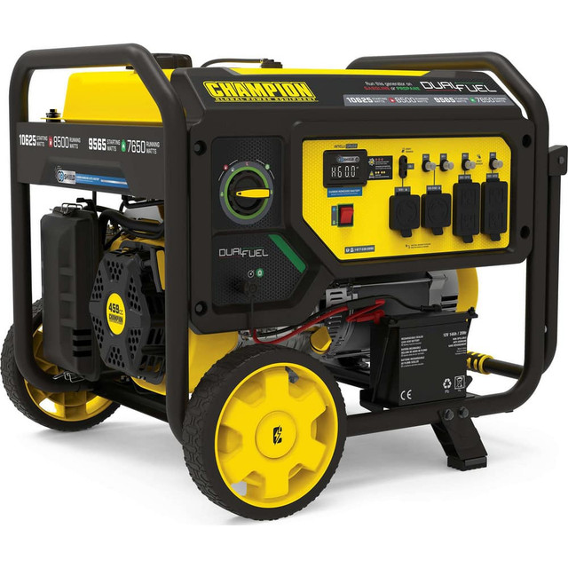 Champion Power Equipment 201083 Portable Power Generators; Starting Method: Electric; Recoil ; Running Watts: 8500kW ; Starting Watts: 10625kW ; Run Time Half Load: 10hr ; Number Of Outlets: 6.000