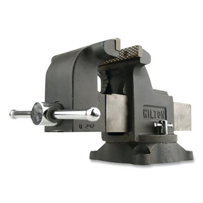 WMH Tool Group Wilton® Shop Bench Vise, 6 in Jaw Width, 3-1/2 in Throat Depth, Swivel Base