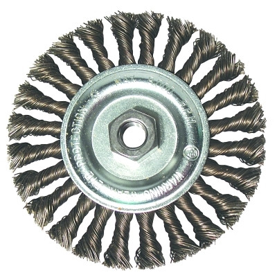 ORS Nasco Anchor Brand Standard Twist Knot Wheel, 6 in D x 6 in W, 0.023 in Carbon Steel Wire