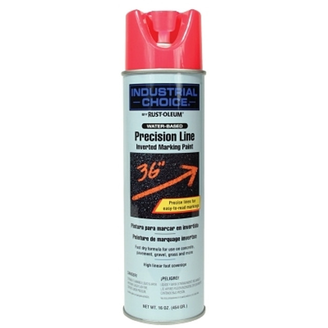 Rust-Oleum® Industrial Rust-Oleum® Industrial Choice® M1600/M1800 System Precision-Line Inverted Marking Paint, 17 oz, Florescent Pink, M1800 Water-Based Rust-Oleum® Industrial Rust-Oleum® Industrial Choice® M1600/M1800 System Precision-Line Inverted Marking Paint, 17 oz, Florescent Pink, M1800 Water-Based