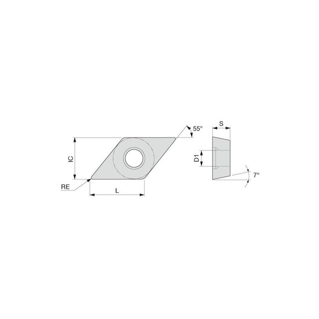 Tungaloy 6781041 Turning Insert: DCMT32.51PM T9225, Solid Carbide