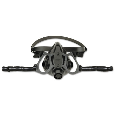 PIP Global Safety North® by PIP 7700 Series Half Mask Respirator, Small, Resists Particulates, Chemical, Contamination and Gas, Cradle Suspension, Silicone