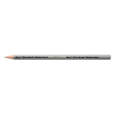 LA-CO Industries Inc Markal® Silver-Streak and Red-Riter Welders Pencil, #2 Lead Grade, 4-5/8 in L, Silver