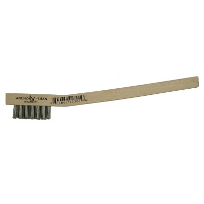 ORS Nasco Anchor Brand Utility Brush, 3x7 Rows, Stainless Steel Bristles, Wood Block/Handle, Hand Tied