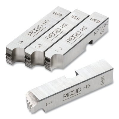 Ridge Tool Company Ridgid® Manual Receding Threader Pipe Dies, 1 in thru 2 in-11-1/2 NPT, HS for SS, For Models 65R-C/65R-TC Ratchet Threaders