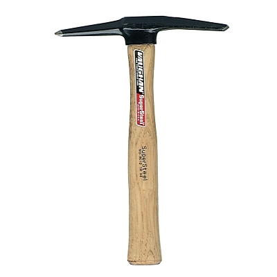 Vaughan® Welder's Chipping Hammer, 11-1/8 in OAL, 12 oz Head, Chisel and Pointed Tip, Hickory Handle