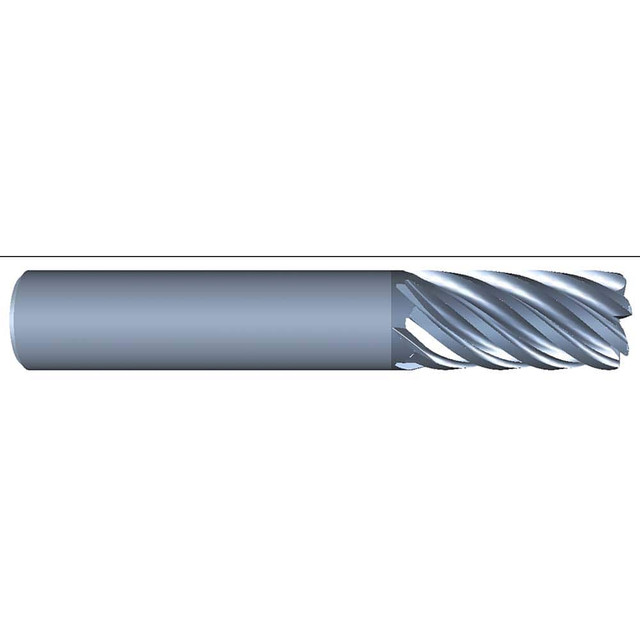 Eliminator 1367-5000-060 Corner Radius End Mill: 1/2" Dia, 1-3/4" LOC, 0.06" Radius, 7 Flutes, Solid Carbide