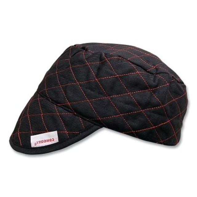 Comeaux Caps Style 3000 Black Quilted Shop Cap, Size 7-1/2