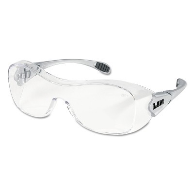 MCR Safety Law® OTG Protective Eyewear, Clear Polycarbonate Lens, UV-AF® Anti-Fog, Clear Polycarbonate Frame