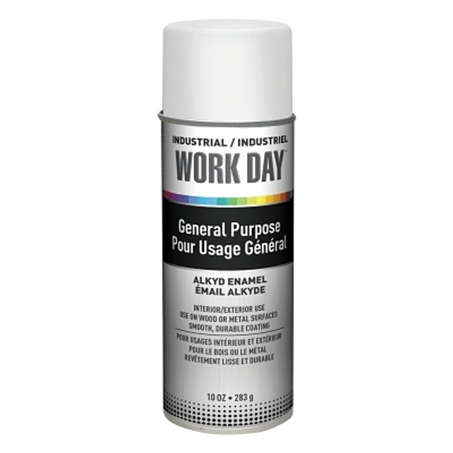 Krylon® Industrial Krylon® A04401007 Industrial Work Day™ Enamel Paint, 10 oz Aerosol Can, Gloss White