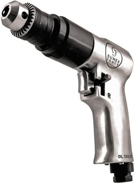 Sunex Tools SX223 Air Drill: 3/8" Keyed Chuck, Reversible