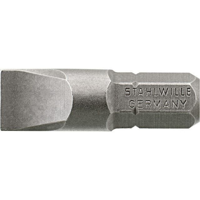 Stahlwille 08070130 Power & Impact Screwdriver Bits & Holders; Bit Type: Slotted ; Hex Size (Inch): 1/4in ; Blade Width (mm): 6.50 ; Drive Size: 1/4 in ; Body Diameter (mm): 1.200 ; Overall Length (Decimal Inch): 1.0000