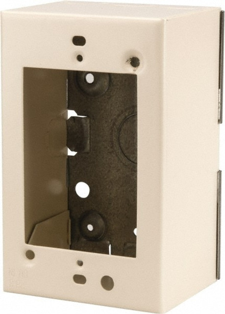 Wiremold V5744S Electrical Device Box: Steel, Rectangle, 4-5/8" OAH, 2-7/8" OAW, 2-1/4" OAD, 1 Gang