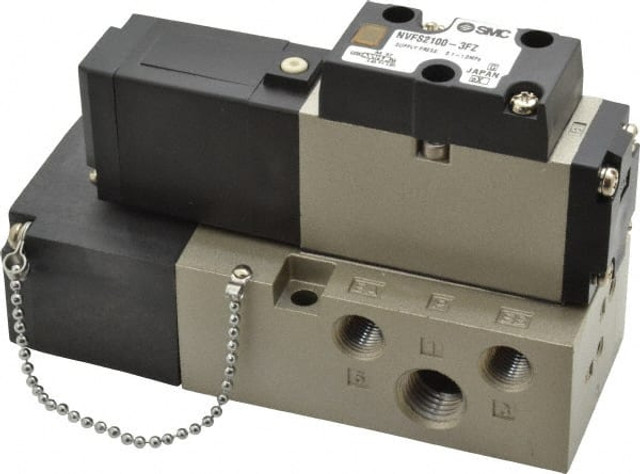 SMC PNEUMATICS VFS2100-3FZ-02T 0.8 CV Flow Rate, Single Solenoid Pilot Operated Valve