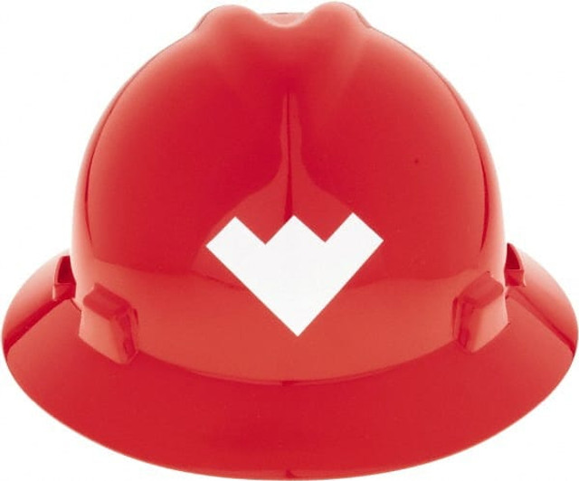 MSA 475371/13076-4 Hard Hat: Impact Resistant, Full Brim, Type 1, Class E, 4-Point Suspension