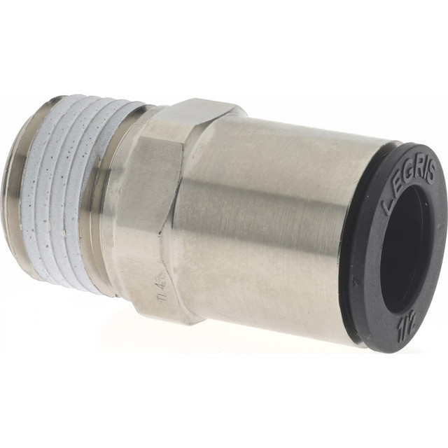 Legris 3175 62 22 Push-To-Connect Tube to Male NPT Tube Fitting: Connector, 1/2" Thread, 1/2" OD