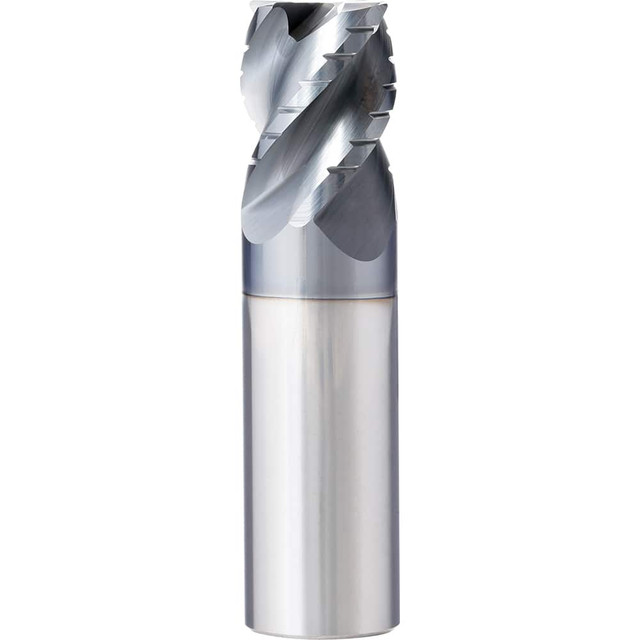 Supermill XPR437R Corner Radius End Mill: 7/16" Dia, 1" LOC, 0.015" Radius, 4 Flutes, Solid Carbide