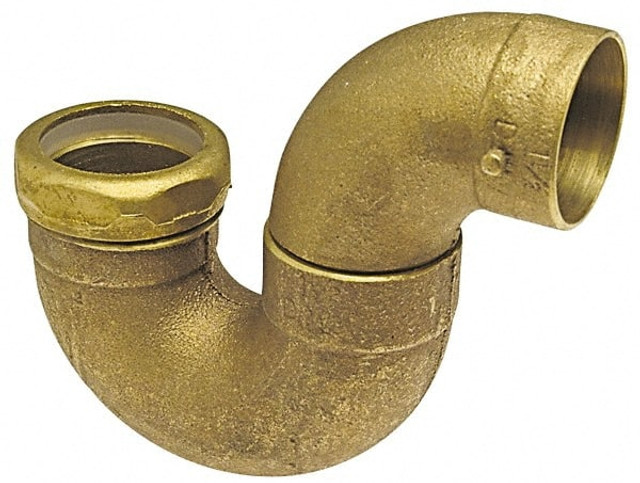 NIBCO E545300 Drain, Waste & Vent Trap: 1-1/2" Fitting, C x SJ, Cast Copper