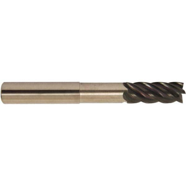 Accupro 6503326 Square End Mill:  1.0000" Dia, 1.25" LOC, 1" Shank Dia, 4" OAL, 5 Flutes, Solid Carbide