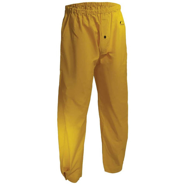 OnGuard 76554-4X Rain & Chemical Wear; Garment Style: Coveralls ; Protection Type: Water ; Size: 4X-Large ; Color: Yellow ; Material: Polyester; PVC ; Garment Type: Rain