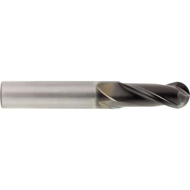 OSG 70100816 Ball End Mill: 0.1563" Dia, 0.5625" LOC, 2 Flute, Solid Carbide