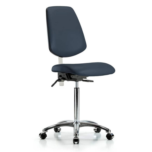 Blue Ridge Ergonomics MSC44313 Task Chair: Vinyl, Imperial Blue