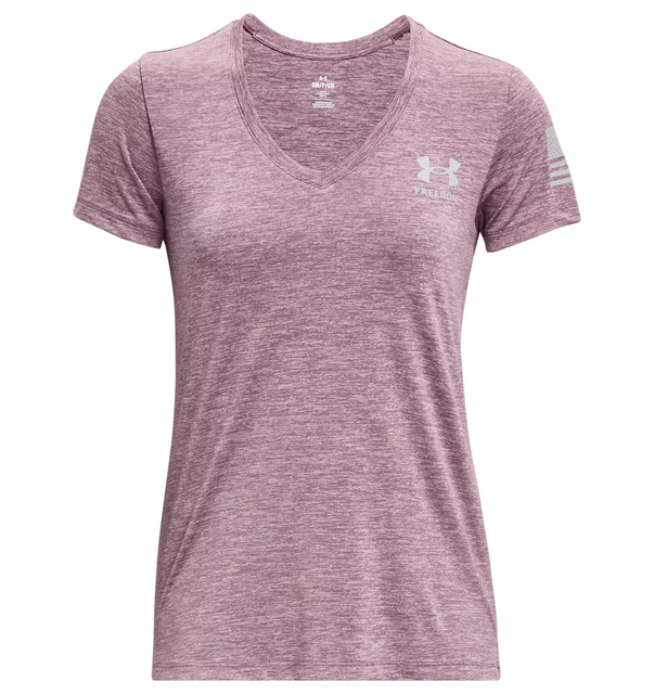 Under Armour 1369471501XS Women's UA Tech Freedom Short Sleeve V-Neck