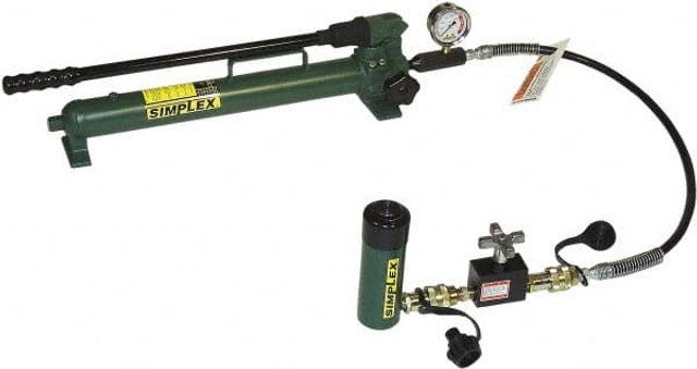 TK Simplex ST556A Manual Pump & Cylinder Sets; Includes: Cylinder; 2-Speed Pump; 6' Hose; Calibrated Gauge w/Gauge Adaptor