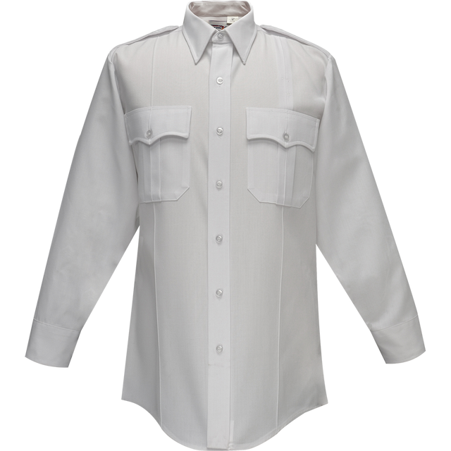 Flying Cross 45W66 00 22.0/22.5 36/37 Deluxe Tropical Long Sleeve Shirt w/ Pleated Pockets