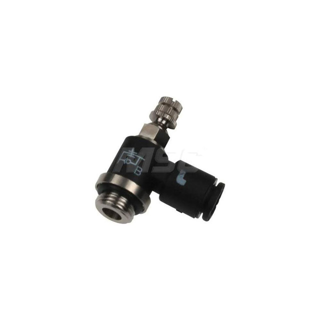 Legris 7669 08 10 Air Flow Control Valve: Miniature Flow Control, 8mm Tube OD, 145 Max psi