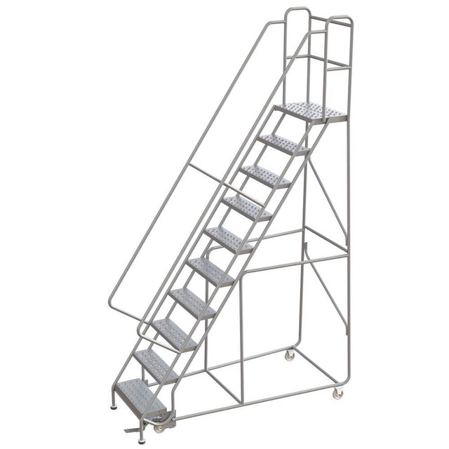 TRI-ARC WLAR110246 10-Step Aluminum Step Ladder: 350 lb Capacity, 11'4" High