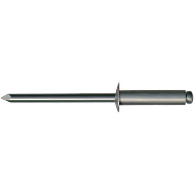 Marson M50152 Open End Blind Rivet: Size 68, Button Head, Steel Body, Steel Mandrel