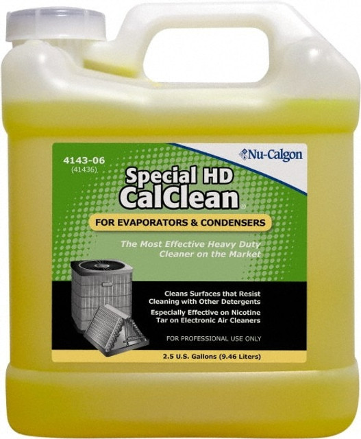 Nu-Calgon 4143-06 Air Conditioning & Refrigeration Cleaner: Alkaline, 2-1/2 gal