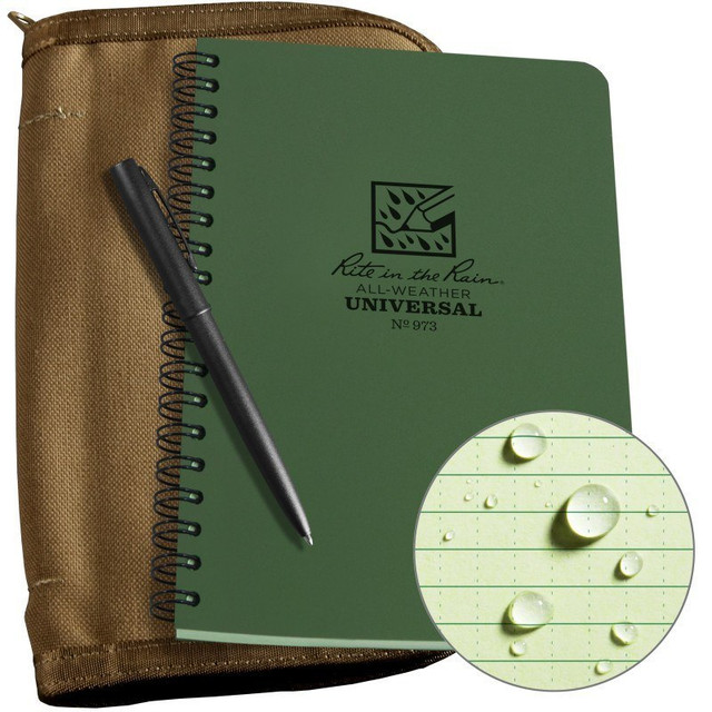 Rite in the Rain 973T-KIT Side Spiral Notebook Kit - Tan Book / Tan Cover