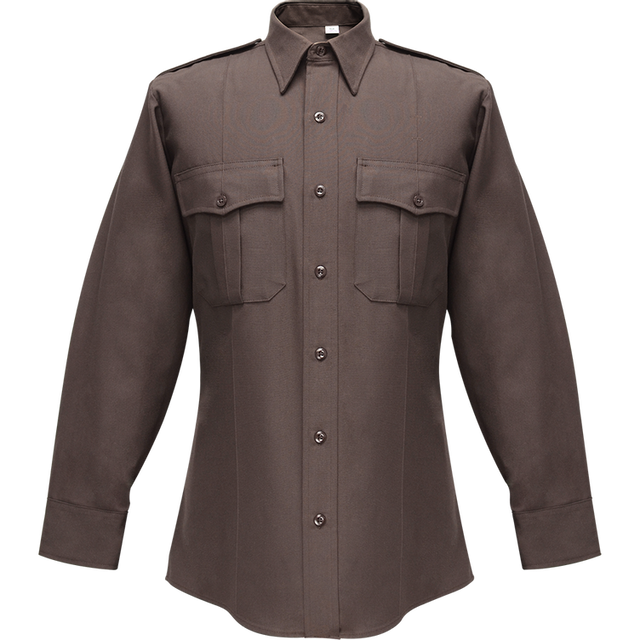 Flying Cross 33W78Z 94 16.5 34/35 Command Long Sleeve Shirt w/ Zipper & Convertible Sport Collar