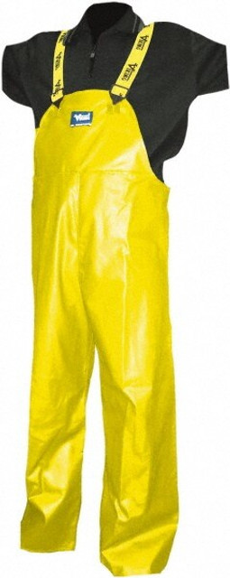 Viking 5110P-XL Non-Disposable Rain & Chemical-Resistant Bib Overalls: Yellow, Polyvinylchloride