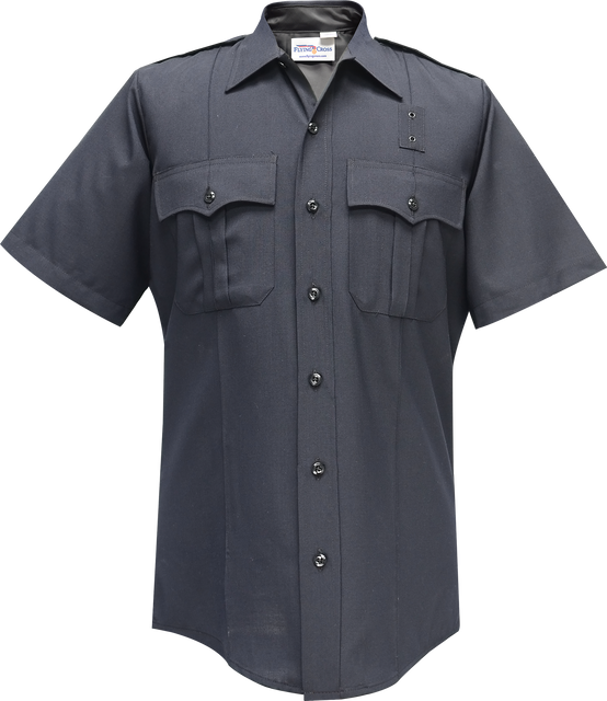 Flying Cross 57R84Z 86 16.0 N/A Justice Short Sleeve Shirt w/ Zipper - LAPD Navy