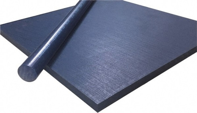 Made in USA 5034944 Plastic Sheet: Ultra-High-Molecular-Weight Polyethylene, 3/4" Thick, 120" Long, Blue