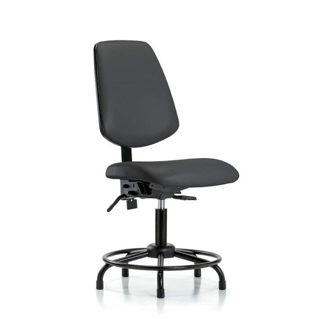 Blue Ridge Ergonomics MSC45855 Task Chair: Vinyl, Charcoal