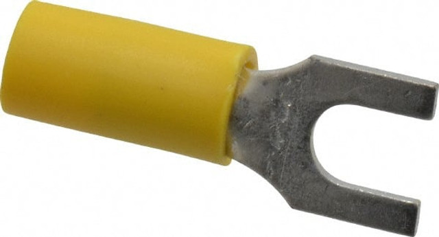 Thomas & Betts 10RC-10F Standard Fork Terminal: Yellow, Vinyl, Partially Insulated, #10 Stud, Crimp