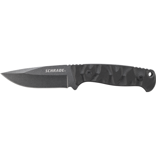 Schrade SCHF59 Medium Sized Fixed Blade, 65Mn High Carbon Steel, G10 Handle, Thermoplastic Sheath w/Ferro Rod