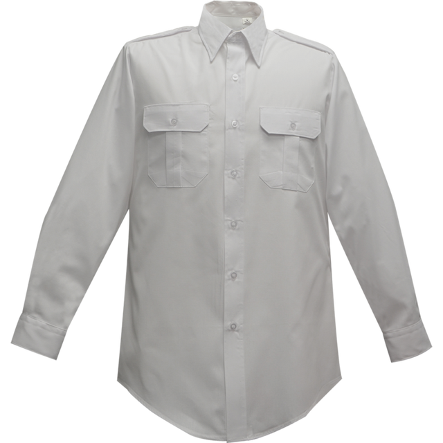 Flying Cross 28A54 00 22.0/22.5 36/37 Duro Poplin Long Sleeve Shirt - White