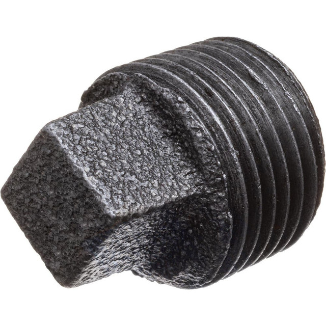 USA Industrials ZUSA-PF-16224 Black Pipe Fittings; Fitting Type: Square Head Plug ; Fitting Size: 3/8" ; End Connections: NPT ; Material: Malleable Iron ; Classification: 150 ; Fitting Shape: Plug