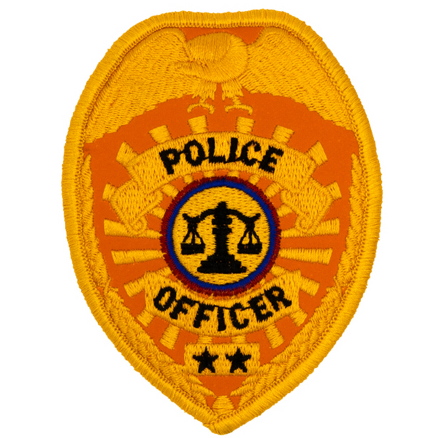 Hero's Pride 3733 POLICE OFFICER Badge Patch - Reflective Gold - 2.5''x3.5'' Hero's Pride 3733 POLICE OFFICER Badge Patch - Reflective Gold - 2.5''x3.5''