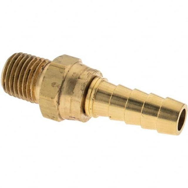 Parker -2748-1 Barbed Hose Fitting: 1/4" x 3/8" ID Hose, Male Swivel
