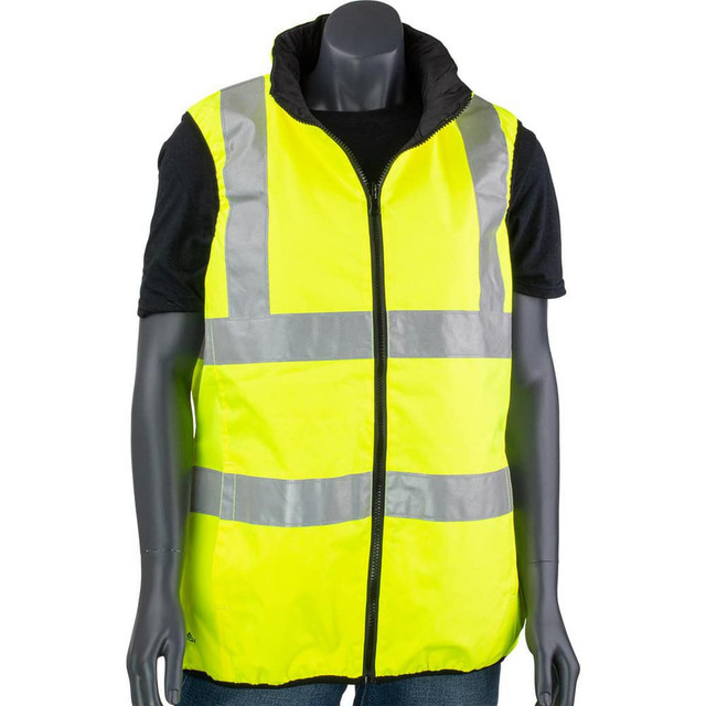 Bisley 332W0330H-YEL/X Jackets & Coats; Garment Style: Vest ; Size: X-Large ; Garment Type: Waterproof ; Gender: Women ; Material: Polyester ; Closure Type: Zipper