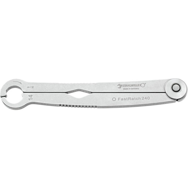 Stahlwille 41101919 Flare Nut Wrenches; Wrench Type: Open End ; Wrench Size: 19 mm; 3/4 in ; Double/Single End: Single ; Opening Type: Patent Design, Ratcheting ; Material: Stainless Steel ; Finish: Satin