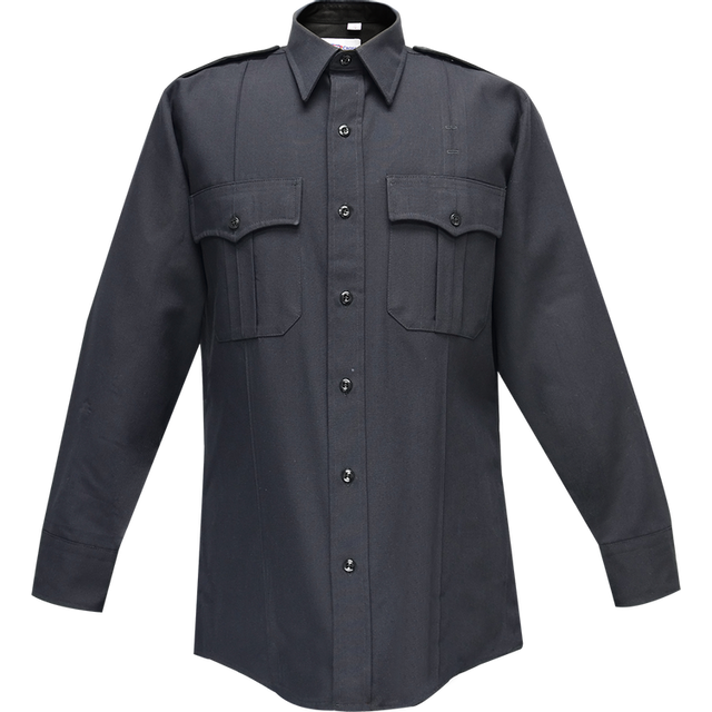 Flying Cross 35W78Z 86 17.0 36/37 Command Long Sleeve Shirt w/ Zipper & Convertible Sport Collar