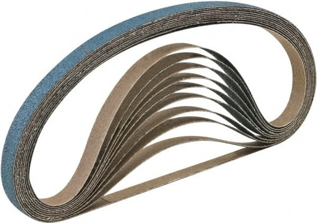 CGW Abrasives 61529 Abrasive Belt:  1/2" Wide, 18" OAL, 80 Grit, Zirconia Alumina