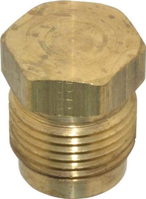 Parker 639F-10 Brass Flared Tube Plug: 5/8" Tube OD, 7/8-14 Thread, 45 ° Flared Angle